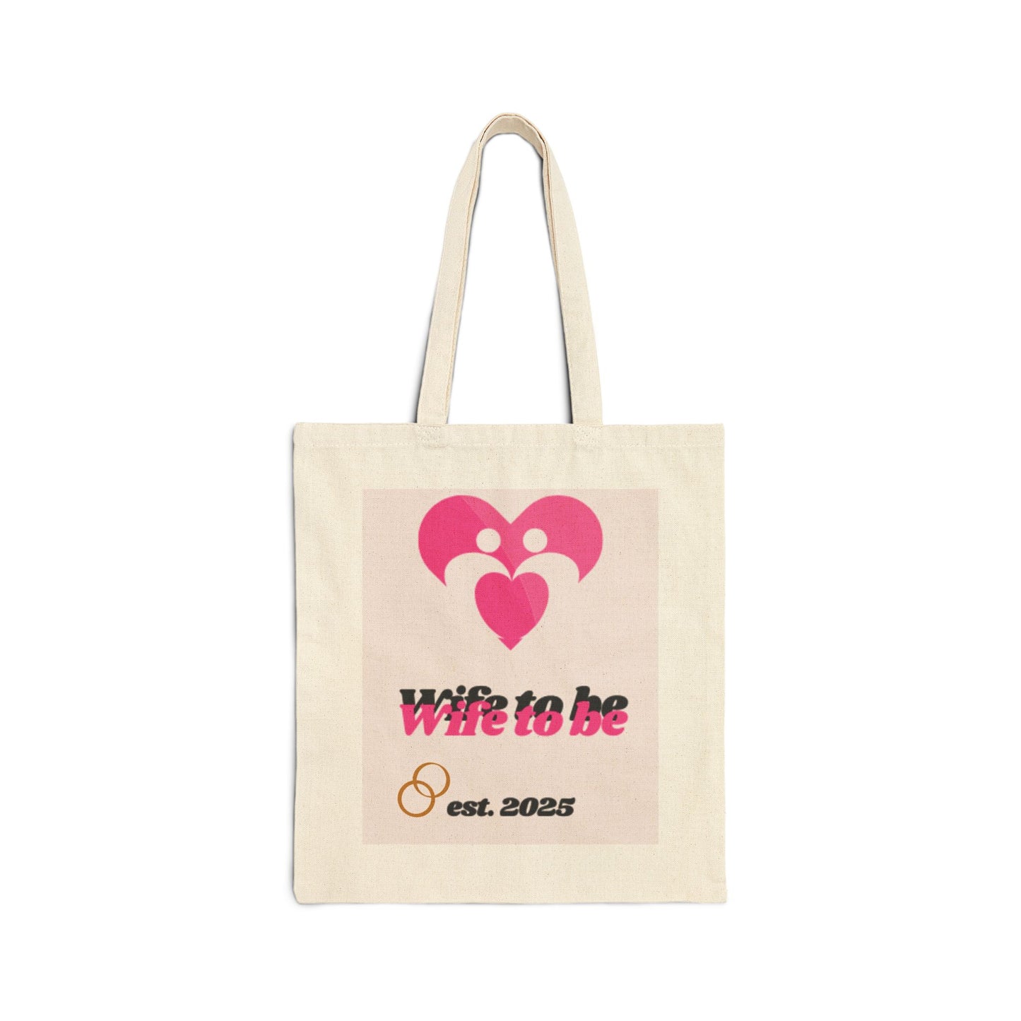 Personalized Wife to Be Cotton Canvas Tote Bag - Perfect Engagement Gift