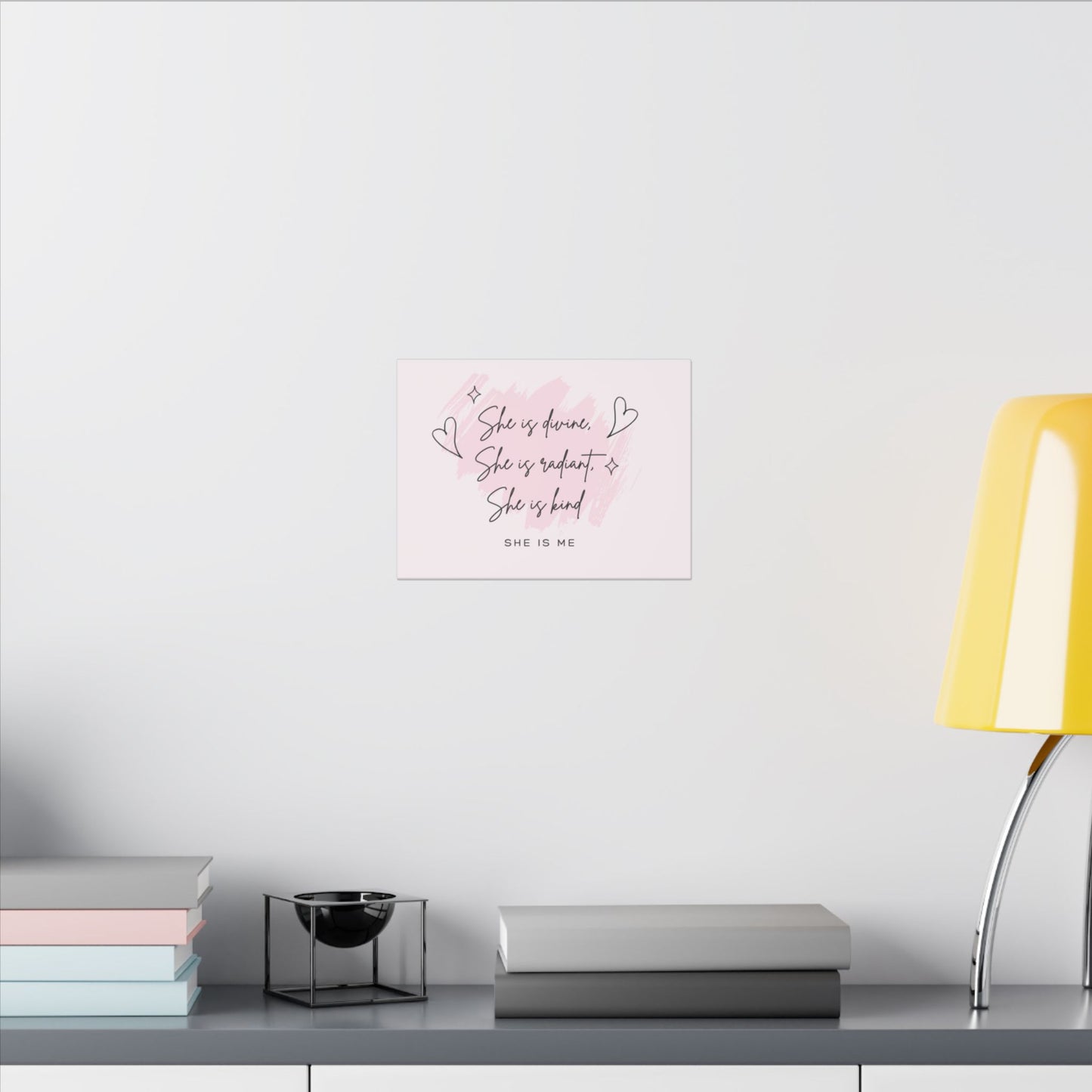 Inspirational Wall Art - 'She is Divine, Radiant, and Kind' Canvas Print