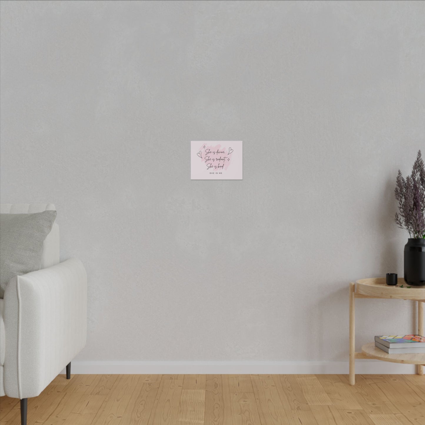 Inspirational Wall Art - 'She is Divine, Radiant, and Kind' Canvas Print